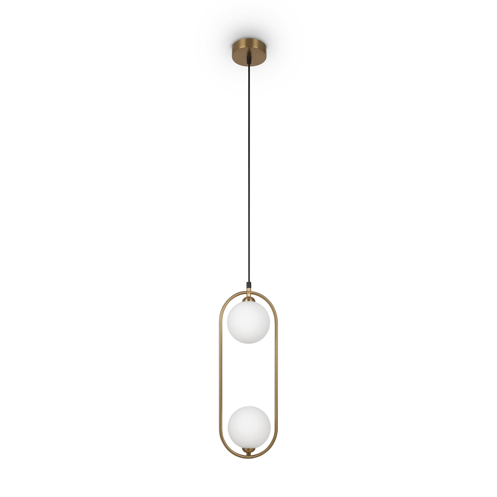 Lampa wisząca Ring mosiężno-złota 2xG9x25W ring wym: 204 x 12 x 17 cm szkło Maytoni