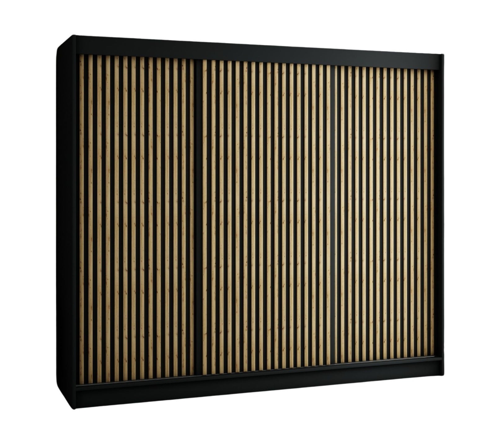 Szafa przesuwna garderoba LAMELO 1 250 x 62 x 200 cm Czarny - Abiks Meble