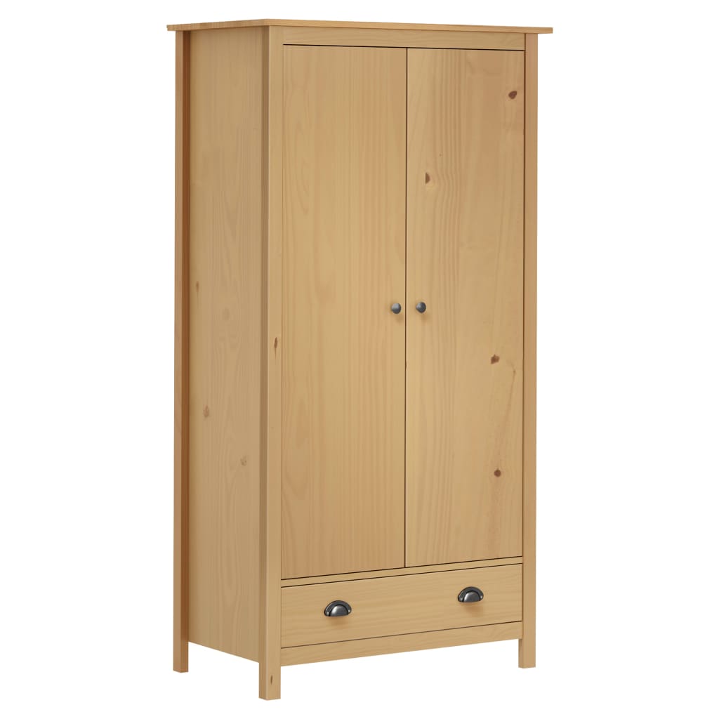 Roupeiro Hill 2 portas em pinho maciço 89x50x170cm - COMFORTXL - 2