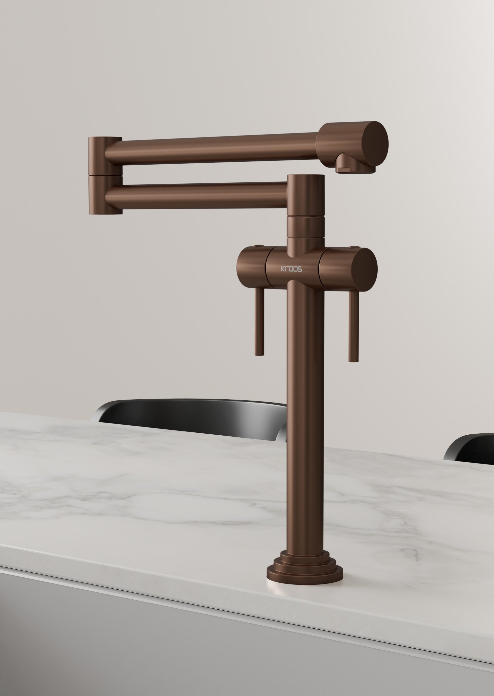 Kroos  Grifo Monomando De Cocina Estilo Retro, Cepillado Oro/Rosa , Leroy Merlin