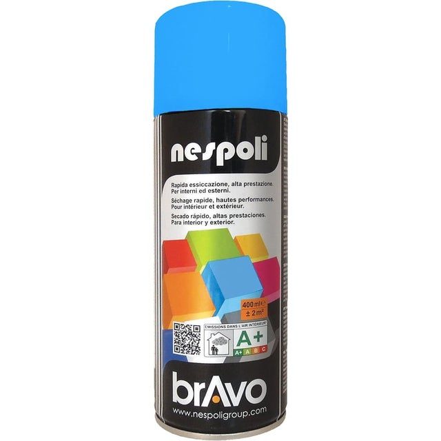 Peinture Aérosol BRAVO NESPOLI - Bleu azur (180018) 0,4 L - Contenance : 0,4 L