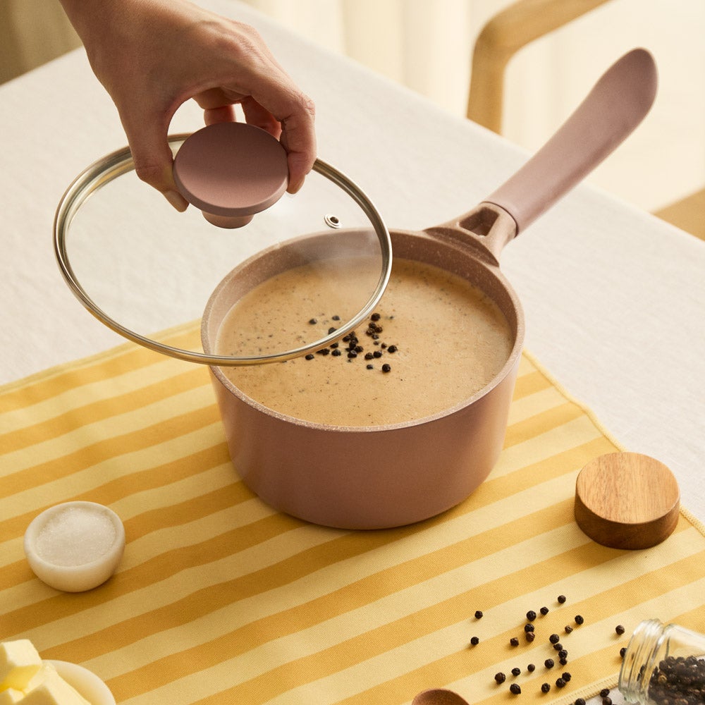CREATE - SAUCEPAN STUDIO - Rondel z odlewanego aluminium z powłoką ceramiczną - Moka
