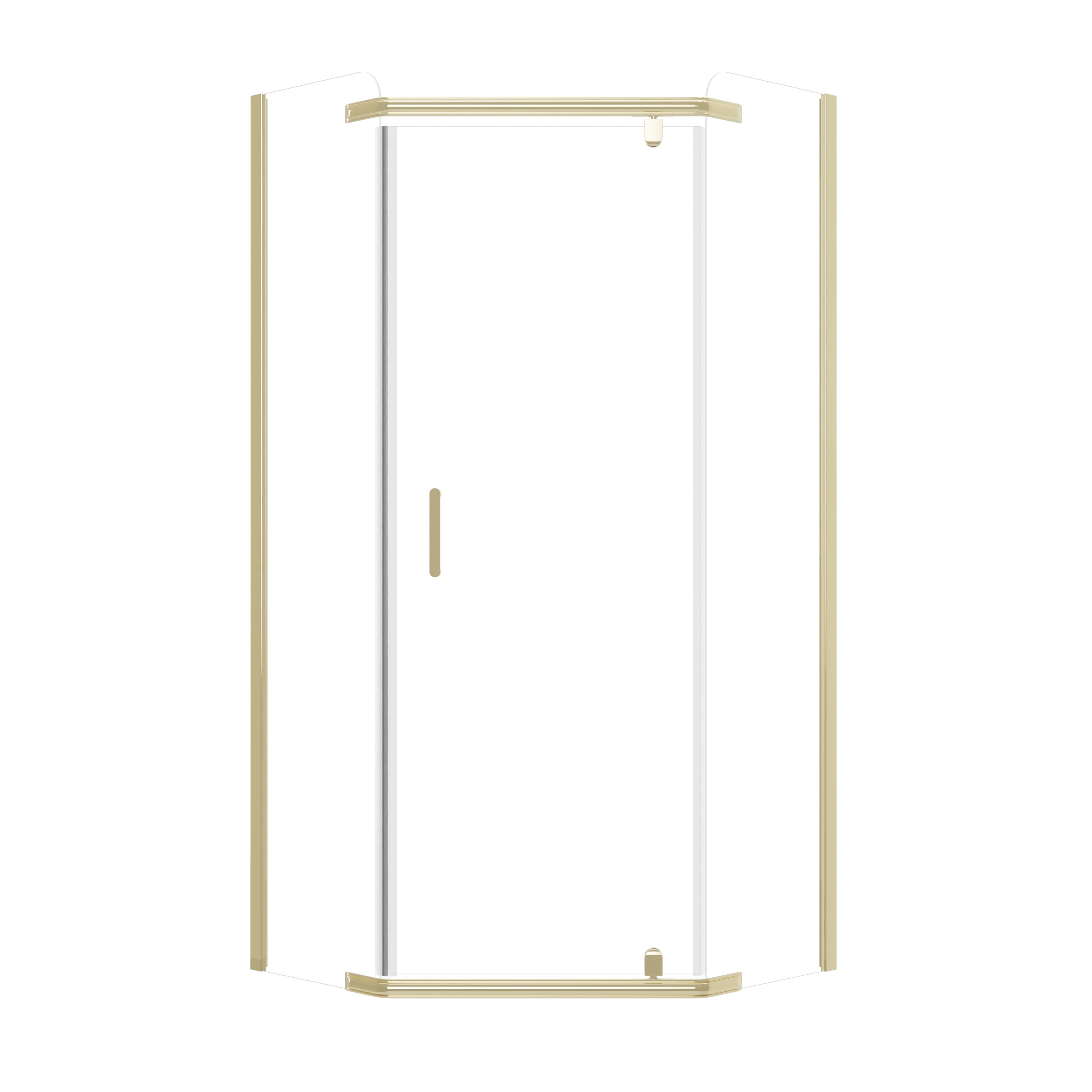 Kabina prysznicowa NEPER pięciokątna 80x80cm przesuwna złota SEVANTE