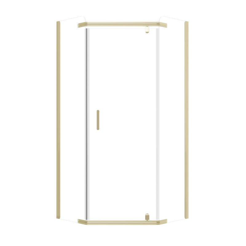 Kabina prysznicowa NEPER pięciokątna 80x80cm przesuwna złota SEVANTE