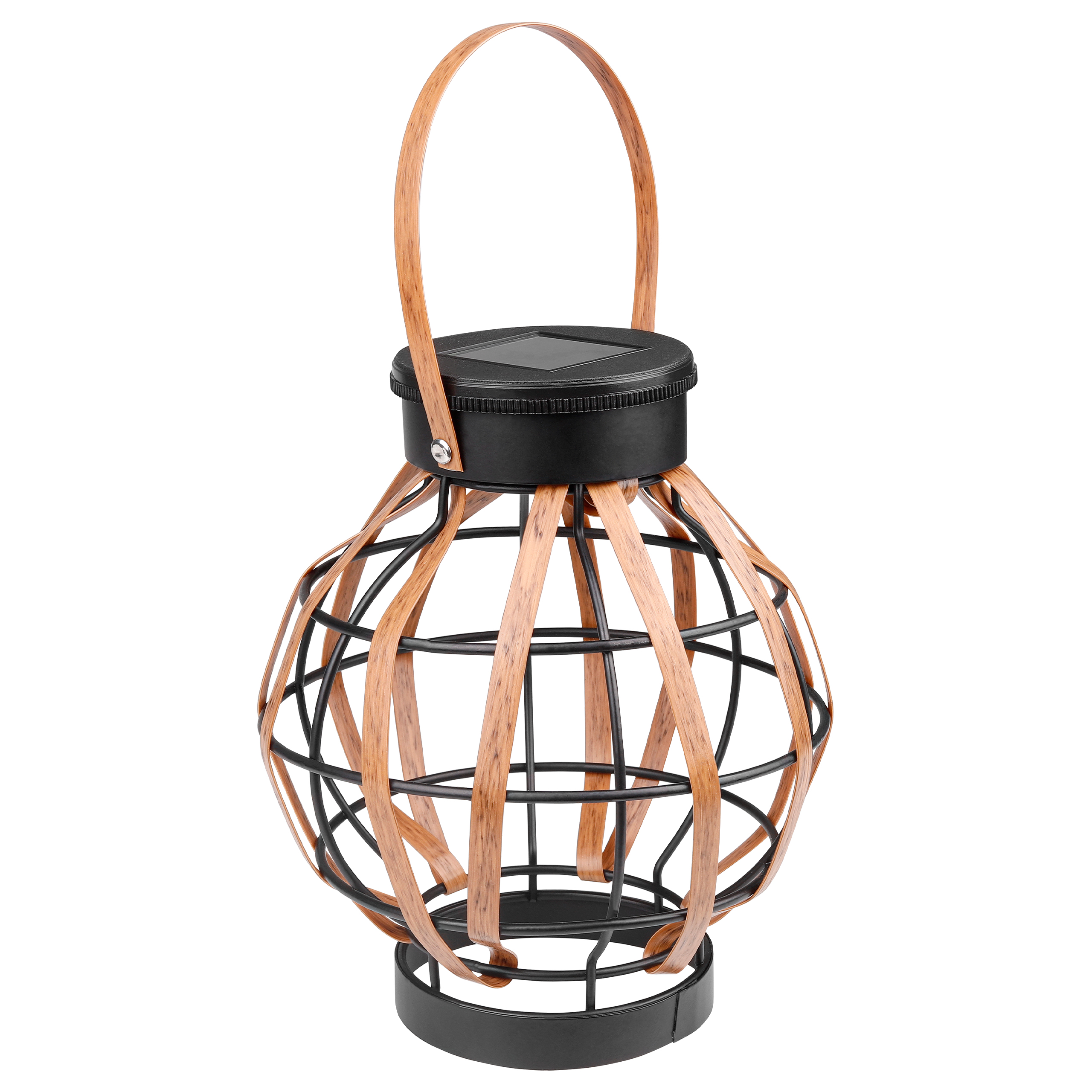 Lampa solarna LED ogrodowa Koszyk 3000K ciepła biel IP44 czarno-brązowa MasterLED