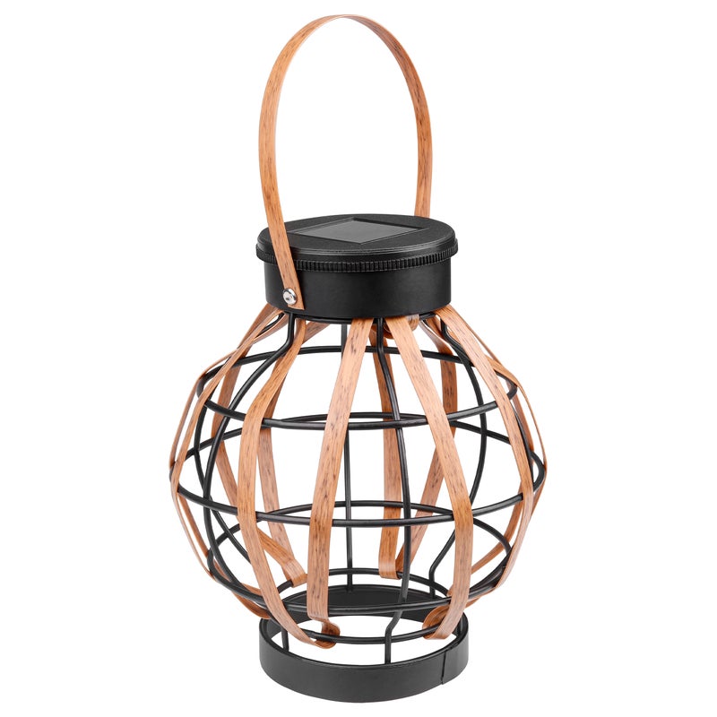 Lampa solarna LED ogrodowa Koszyk 3000K ciepła biel IP44 czarno-brązowa MasterLED