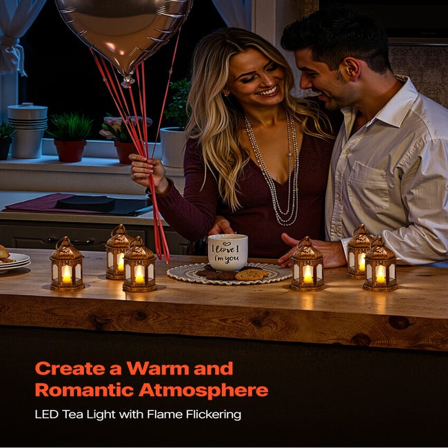 Lanterna Elettrica Decorativa Vintage Rustica Con Candela LED – Per Interni/Esterni, Centrotavola Matrimonio