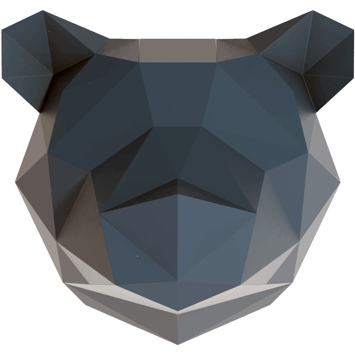 Adesivo origami 3D orso nero - Sticker adesivo - adesivi murali - 40x40cm - 5