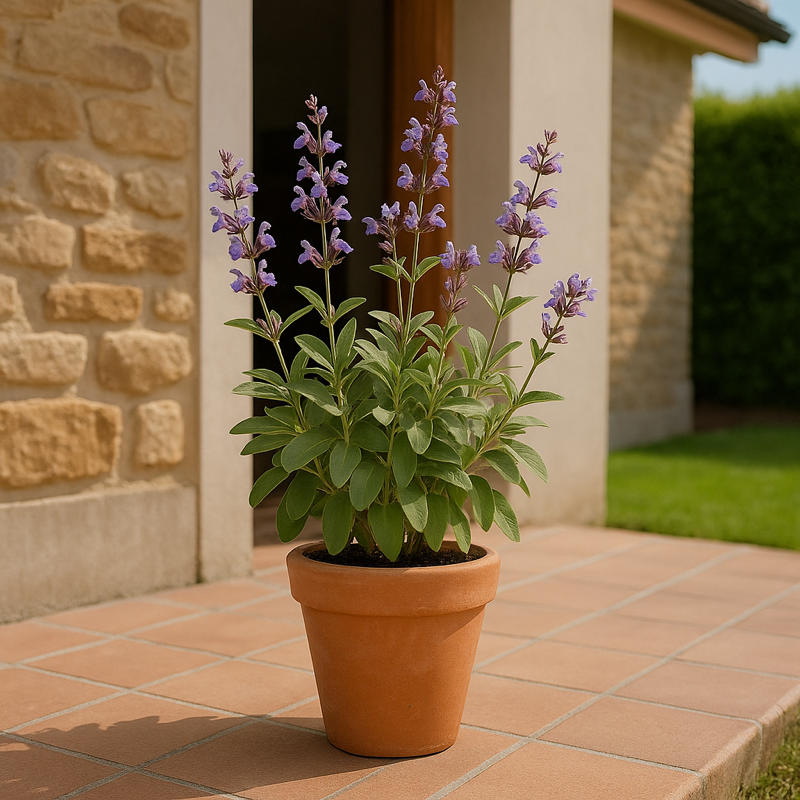 Planta Salvia natural en Maceta plástico 14 x 14, Planta Aromática