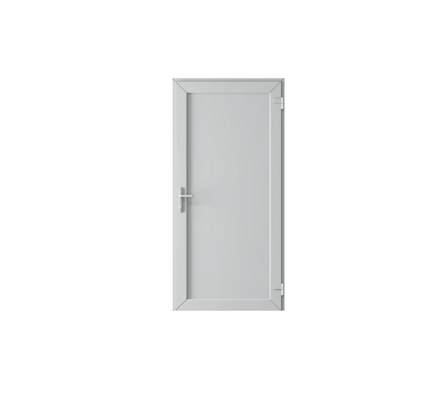 ZEWNĘTRZNE DRZWI TECHNICZNE PVC 100X205 CM PROSTE BIAŁE