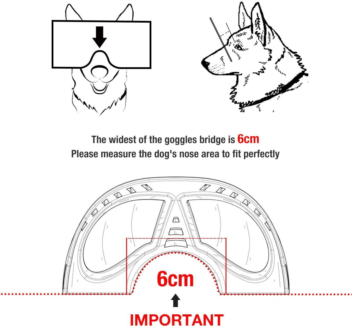 Lunettes pour Chiens Protection des Yeux Sangles Réglables Facile à Mettre Anti-UV Lunettes de Soleil pour Moyen/Grand Chien - 4