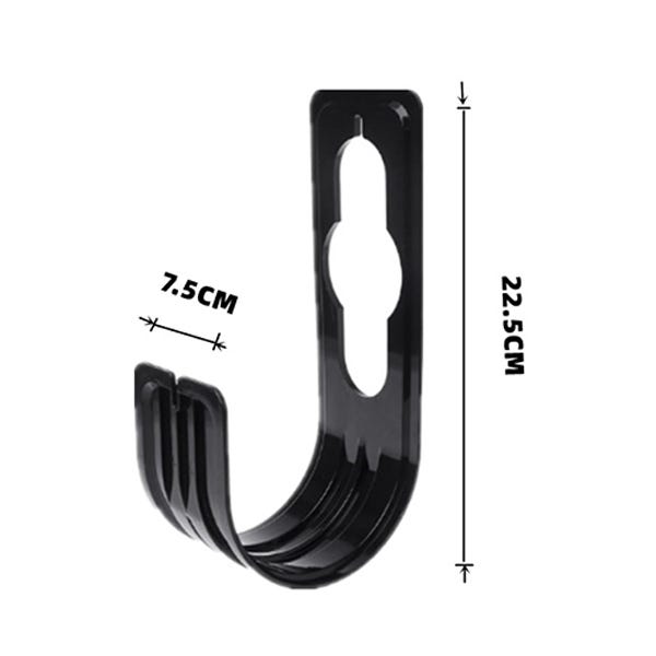 Gancio Portatubo Da Giardino In Acciaio - Supporto Per Tubo Espandibile, 8.5 Pollici, Nero - Foto 10