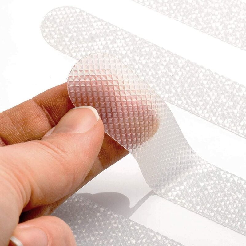 24 Pièces Autocollants Antidérapants Autocollants de Douche Bandes de Sécurité pour le Bain Bandes Antidérapantes Auto-Adhésives （2 x 38cm） - 5