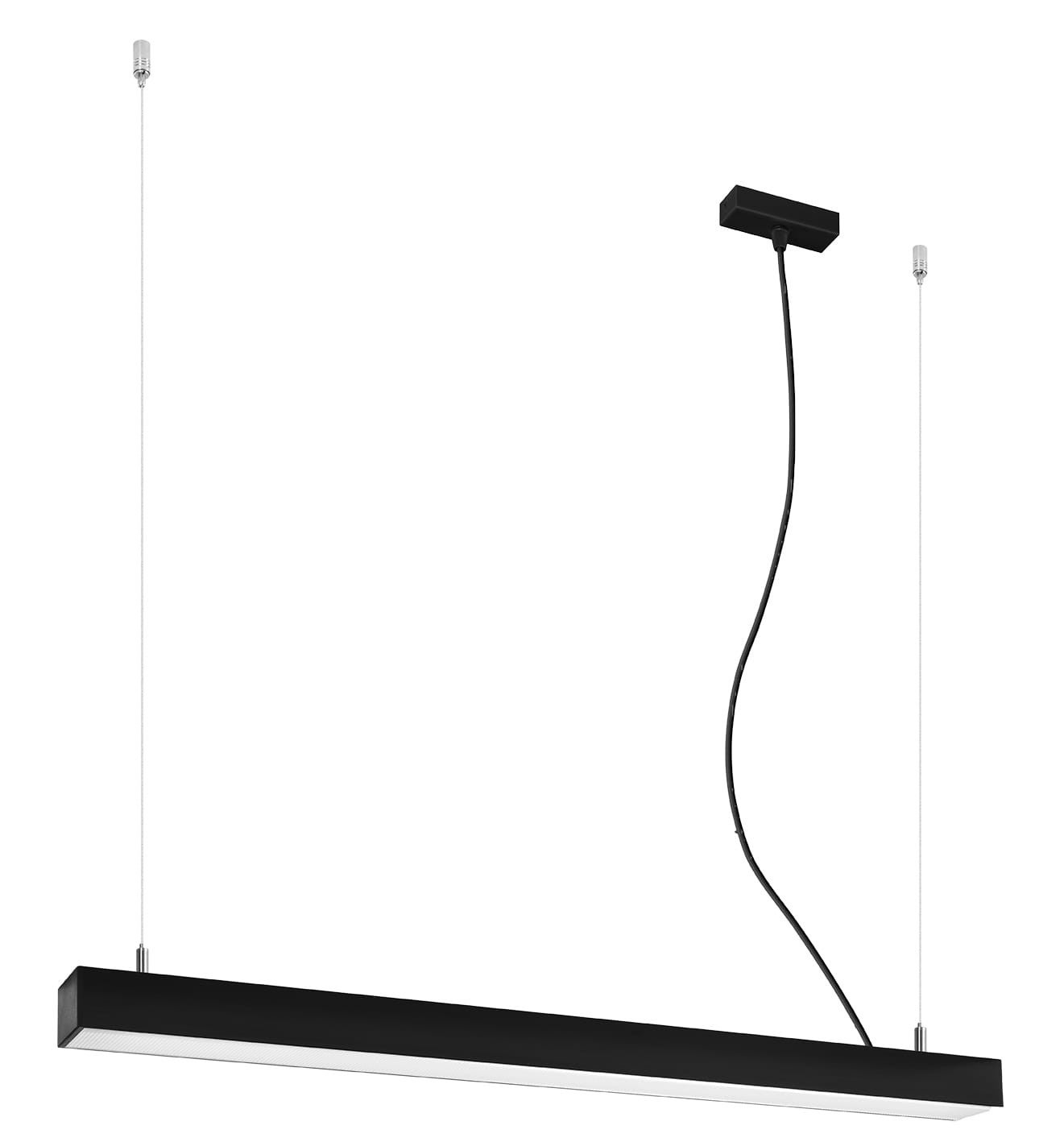Lampa wisząca Pinne czarna LED 31W 3000K 4600lm wym: 150 x 95 x 5,5 cm metal Thoro Lighting