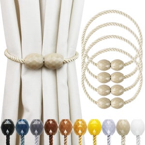 Embrasses Rideaux Magnétiques En Forme D'Étoile - Lot De 4 - Résine & Aimants - Déco Élégante Et Pratique