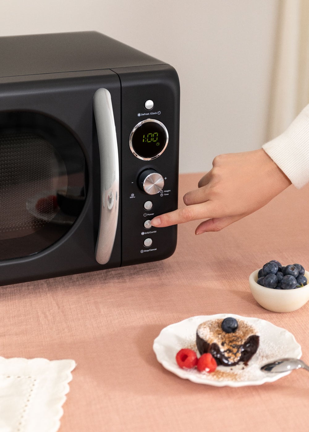 CREATE - MICROWAVE RETRO - Micro-ondes 20L gril numérique 900W- Noir - 3