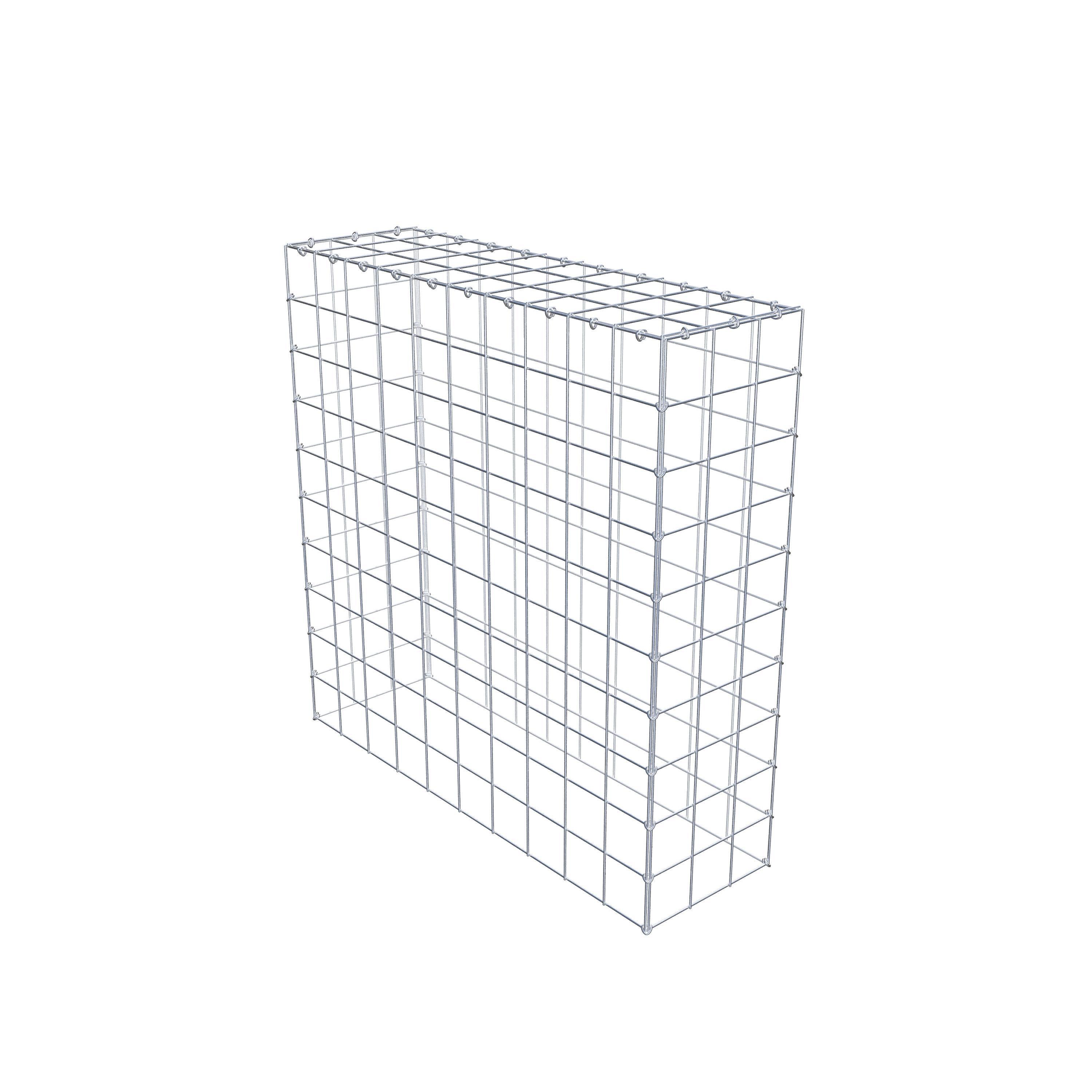 Gavión para apilar en acero galvanizado 100x100x30cm (LxAxP), malla 10 x 10cm, Anillo en C, sin rejilla inferior - 6