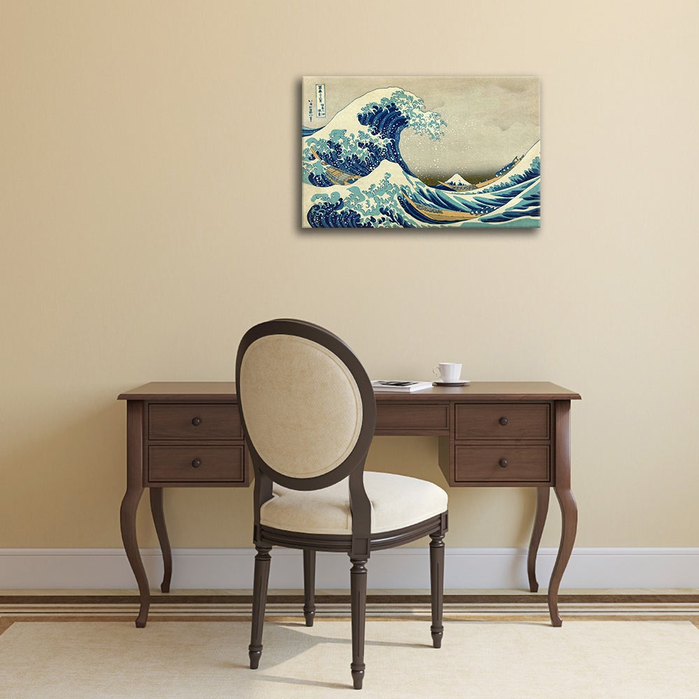 Tableau - La Grande Vague de Kanagawa Katsushika Hokusai cm 40x60 - 2