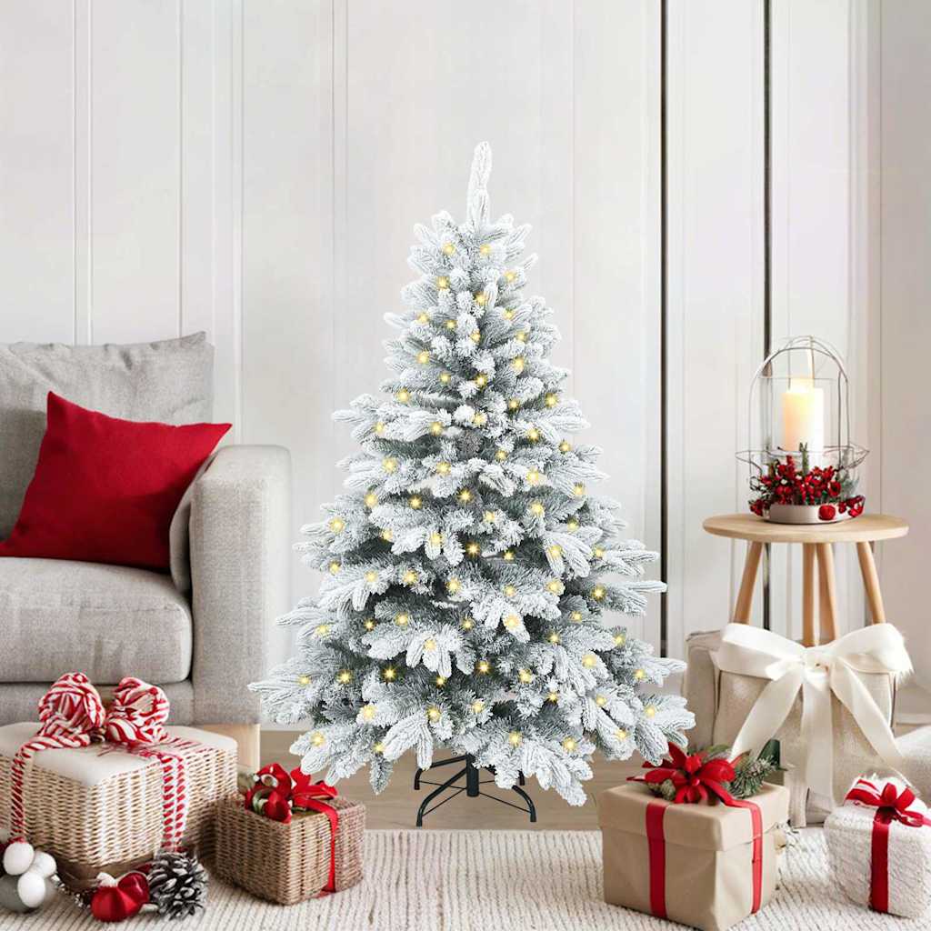 Sztuczna choinka z 150 diodami LED Zielony 120 cm PE i PVC