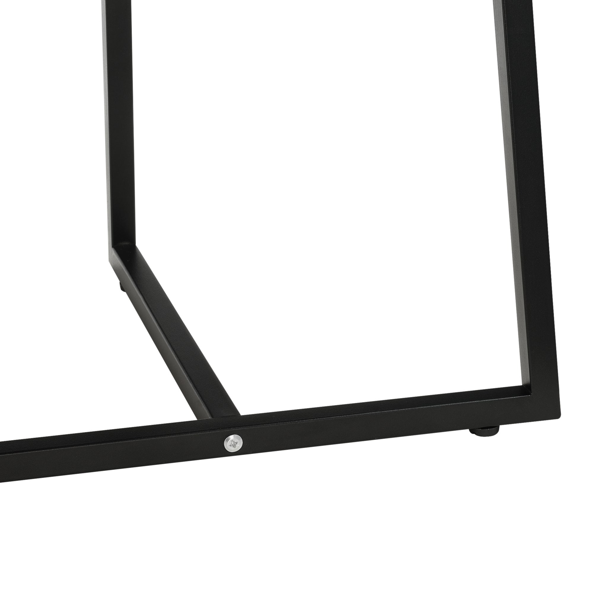 Table Basse Valdemarsvik Ovale 100 x 60 x 47 cm Noir Effet Chêne [en.casa] - 5