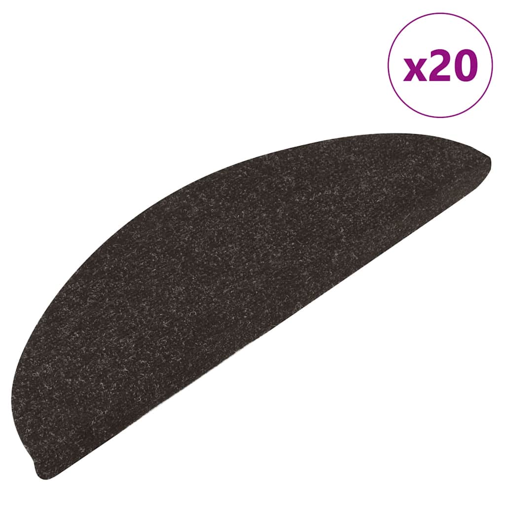 Tapis d'escalier auto-adhésifs 20 pcs | Paillasson d'escalier | Tapis de marche noir 65x22,5x3,5 cm CFW453338 - 2
