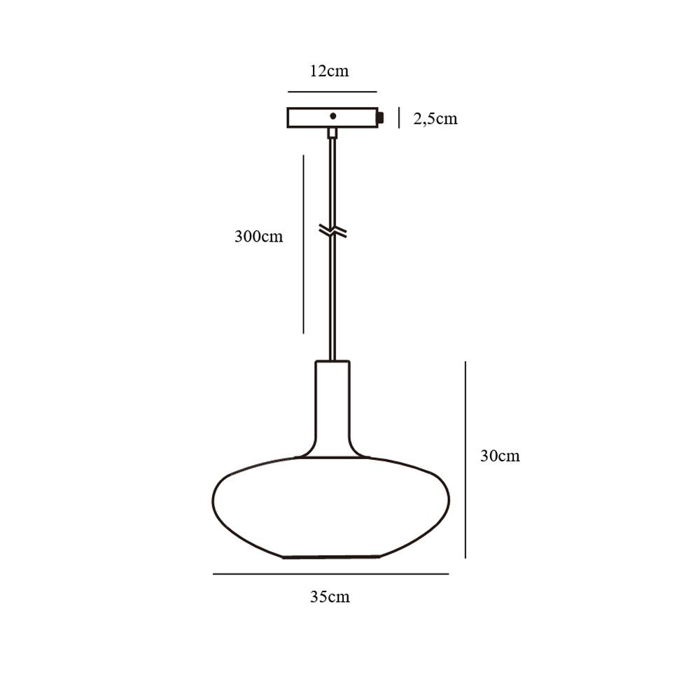 Czarno-biała wisząca lampa sufitowa z kulą z opalowego szkła ø35 cm ALTON Nordlux - 6