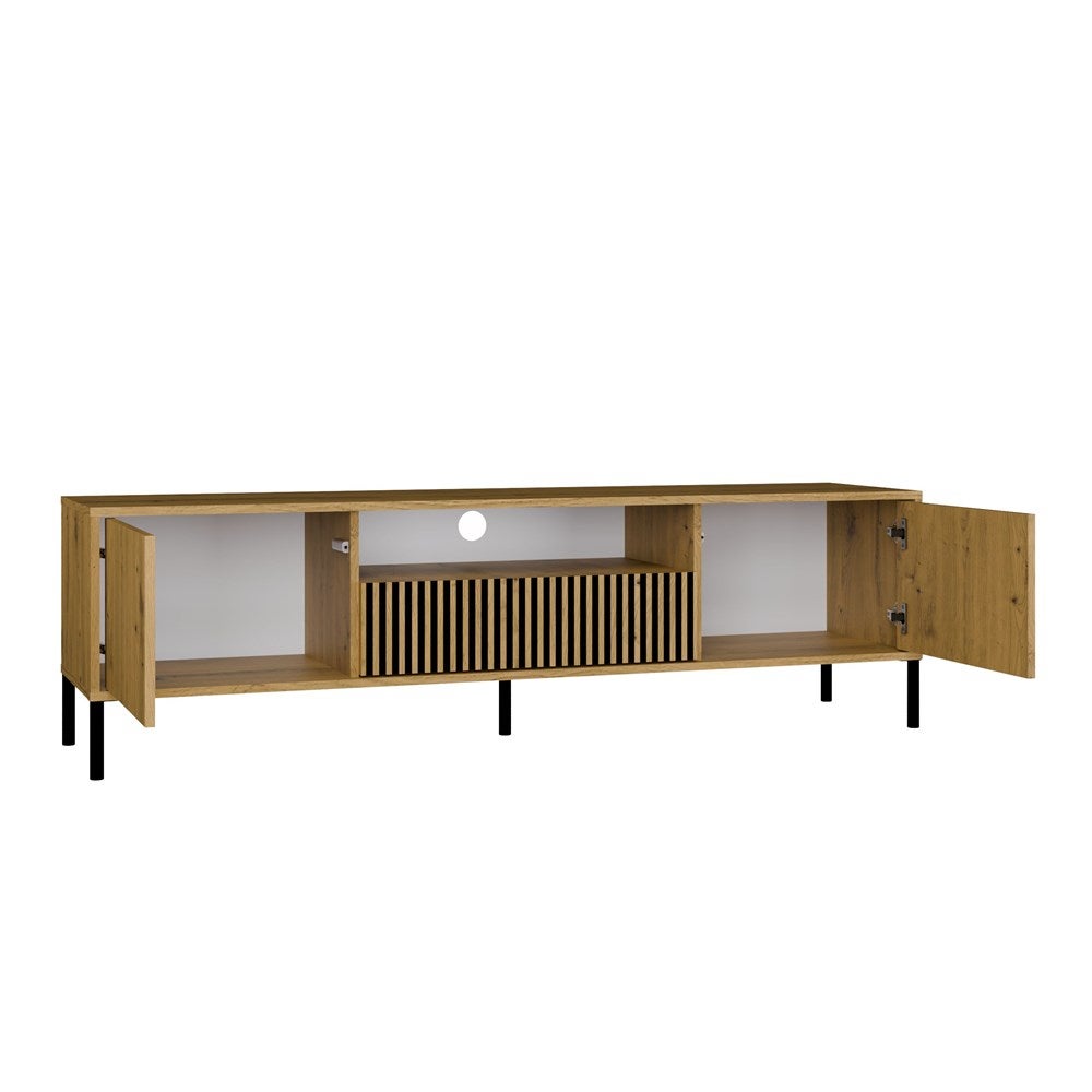 Szafka RTV, dąb Artisan, 164 x 47 x 40 cm - 2