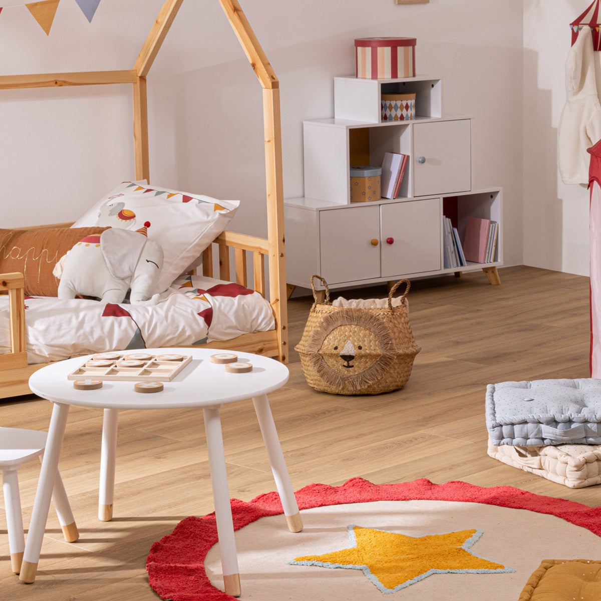 Atmosphera - Cestino pieghevole lion in giunco d35cm - 2