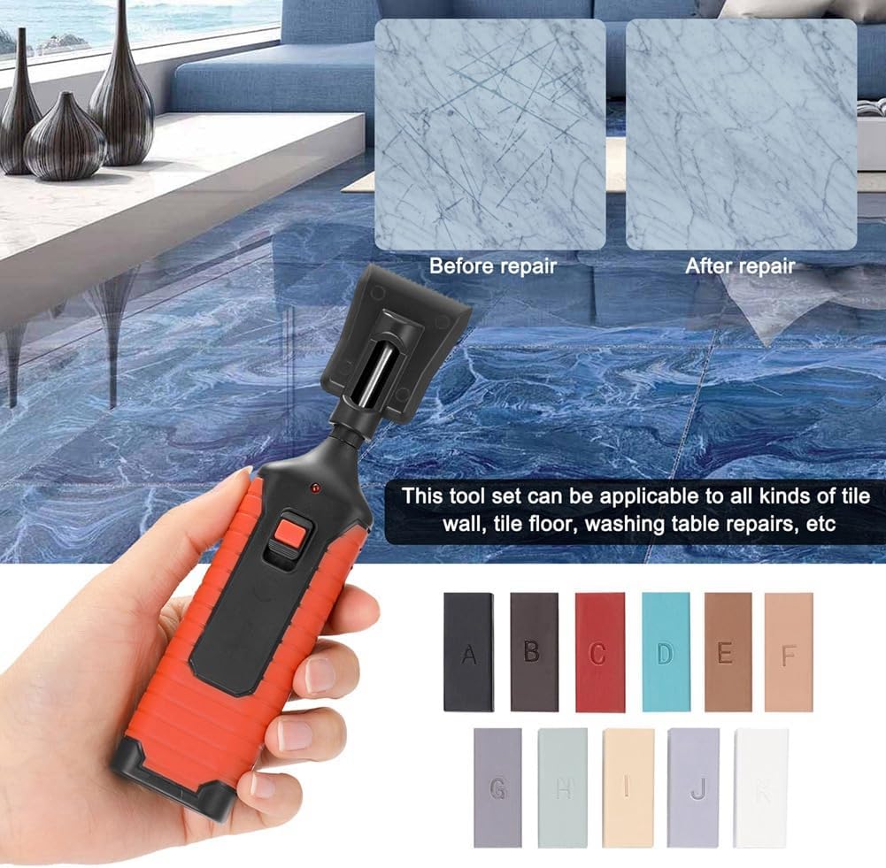 Kit de réparation de carrelage, outils de réparation des rayures, mastic de réparation de fissures, kit de réparation de sol à faire soi-même - 6