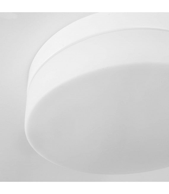 Plafonnier rond modèle Farrow E27 Blanc FORLIGHT - 4