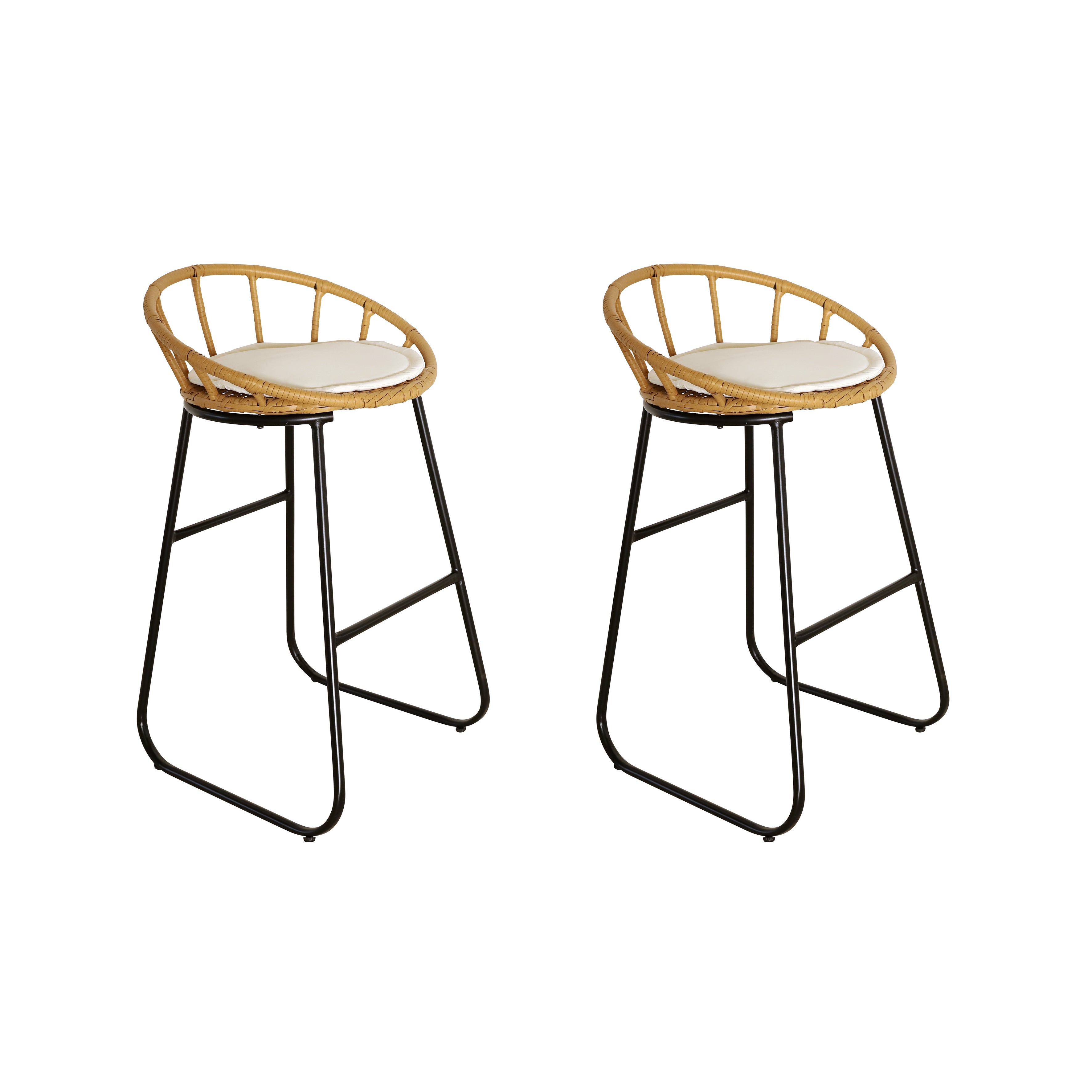Tabouret - Home Deco Factory - Surabaya - Coussin - Beige | Leroy Merlin