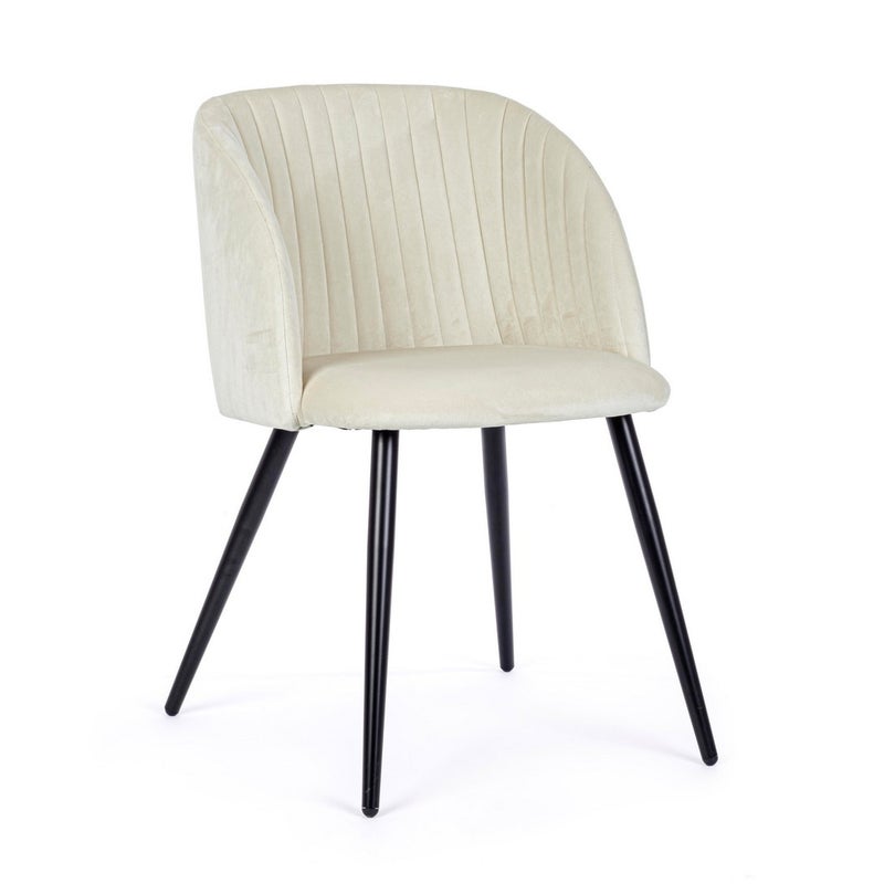 Zestaw 2 krzeseł do jadalni z włókna syntetycznego, białe