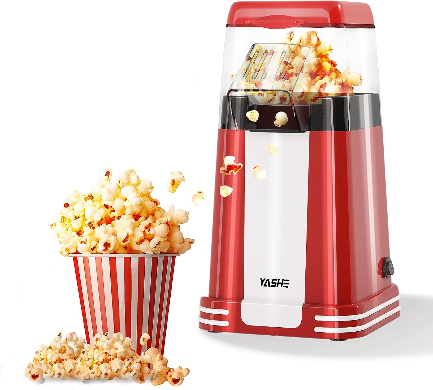 Yashe Máquina De Palomitas 1200 W, Rojo , Leroy Merlin