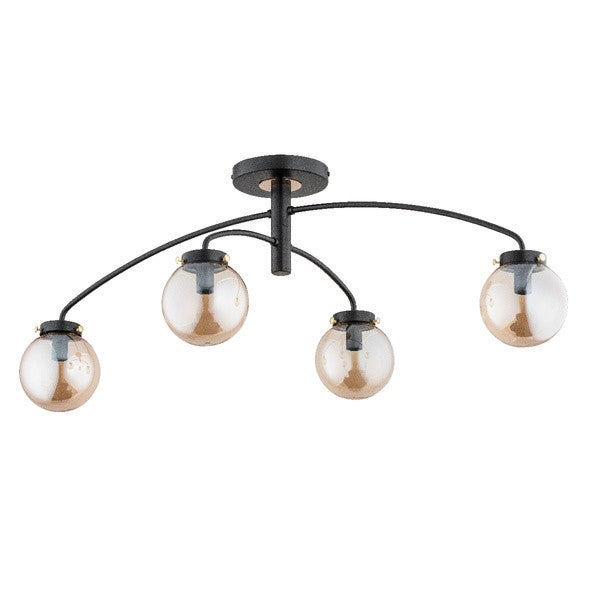 Lampa wisząca WIRAL czarna-stare złoto 4 x E14 x 10W wym: 34 x 96 x 50 cm Alfa