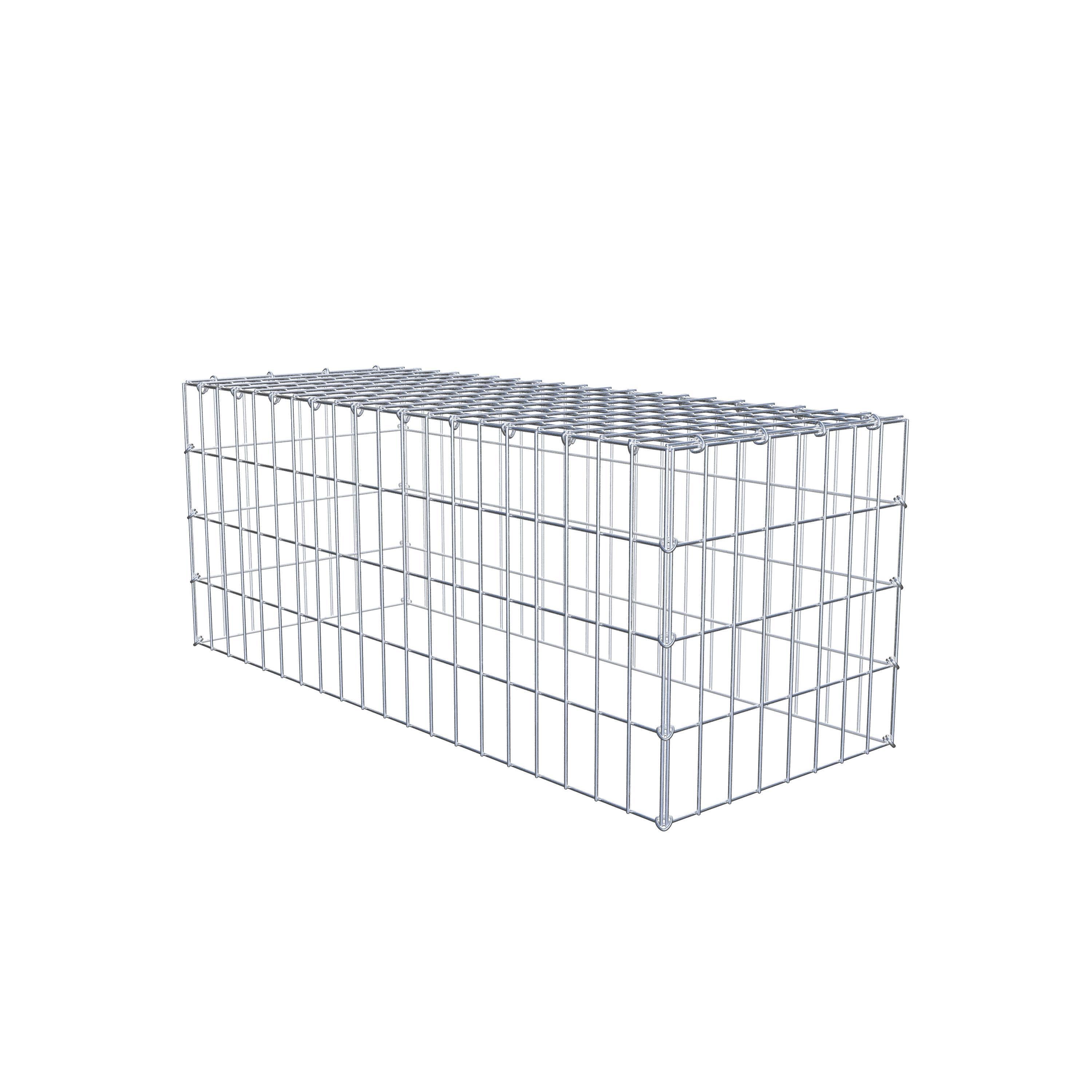 Gavión para apilar en acero galvanizado 100x40x40cm (LxAxP), malla 5 x 10cm, Anillo en C, sin rejilla inferior - 7
