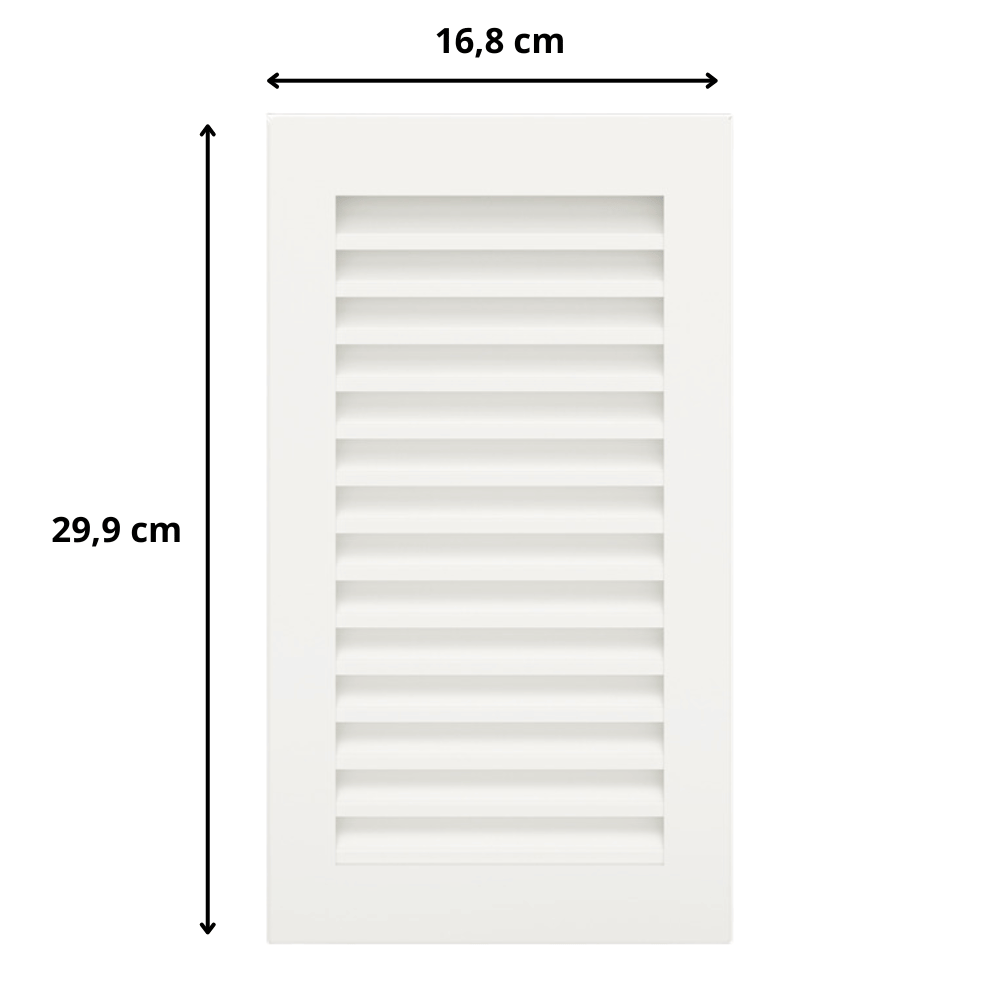 Grille de ventilation 30x17 Hide Vertical Kawmet - Couleur blanc ...