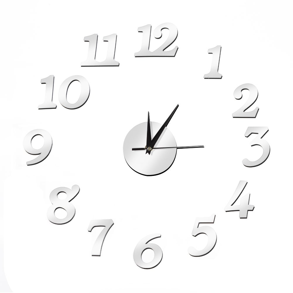 Adesivo Da Parete 3D Orologio A Specchio Fai-da-te - Grande Decorazione Moderna Per Soggiorno, Camera, Ufficio