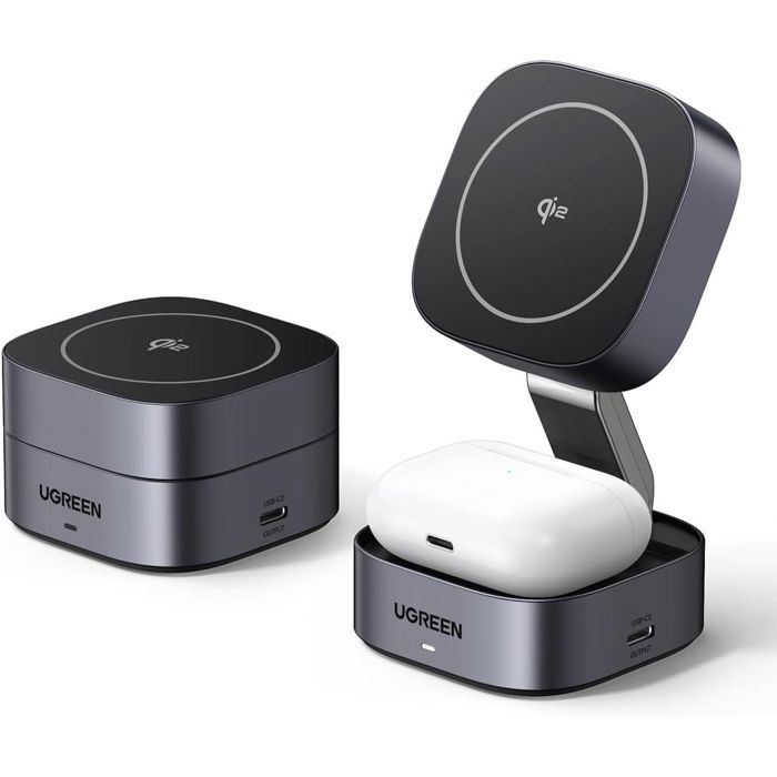 Ugreen Estación De Carga 2 En 1, Compatible Con Magsafe, 15W Gris , Leroy Merlin