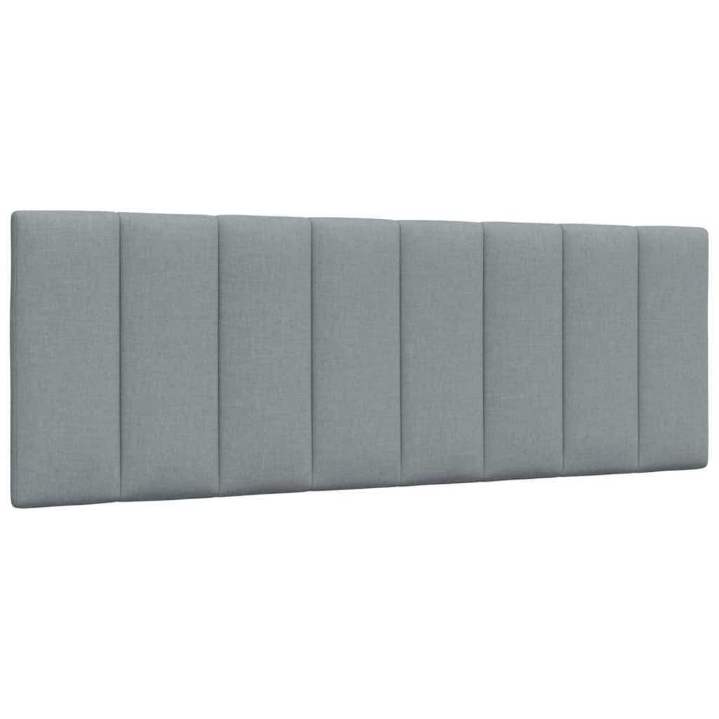 Cadre de lit sans matelas gris clair 120x200 cm tissu - 8