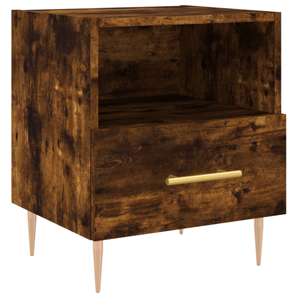 Lot de 2 Tables de chevet，Table d'appoint, Table de nuit pour Salon Chambre chêne fumé 40x35x47,5cm bois d’ingénierie754450 - 5