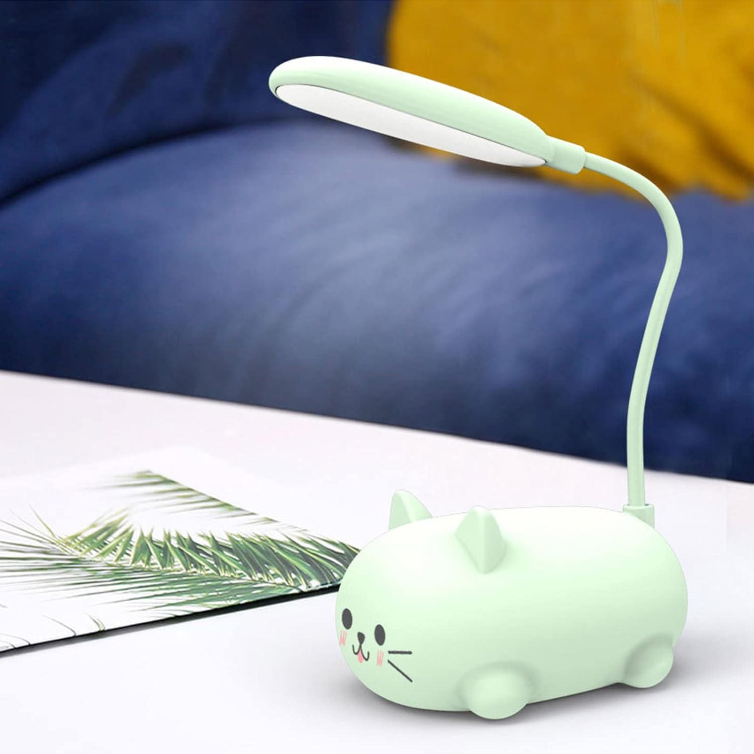 Lampa do czytania dla kociąt (4 sztuki), składana lampka biurkowa z możliwością ładowania przez USB, która pomaga zwierzętom nauczyć się czytać i chr - 3