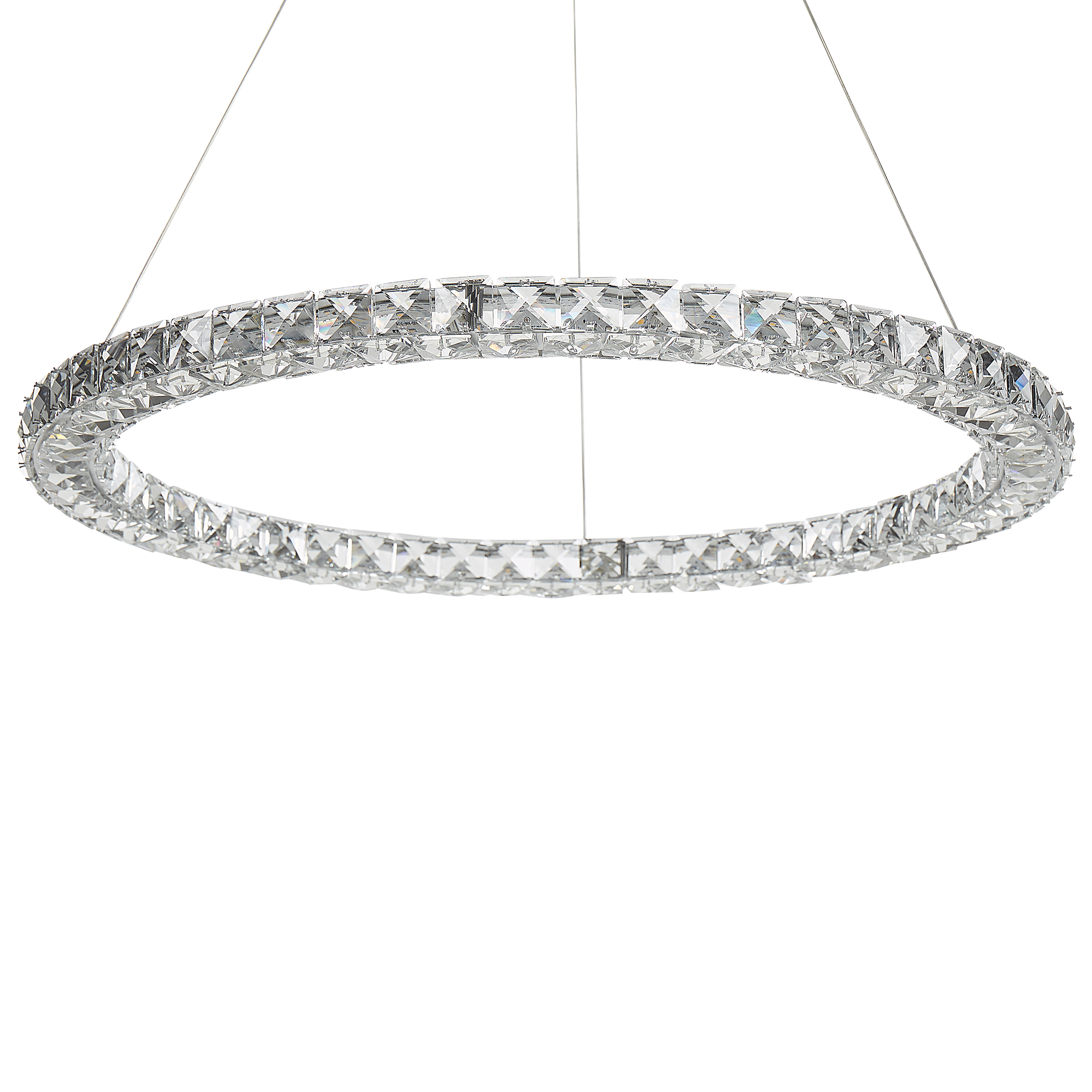 Lampe LED suspendue MAGAT Cristal Argenté | Leroy Merlin