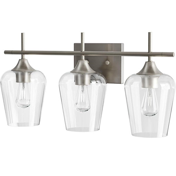 Lámpara decorativa de 3 luces de cristal dorado, luz de espejo, bombilla no incluida, luz de noche para baño, aplique de pared para interior