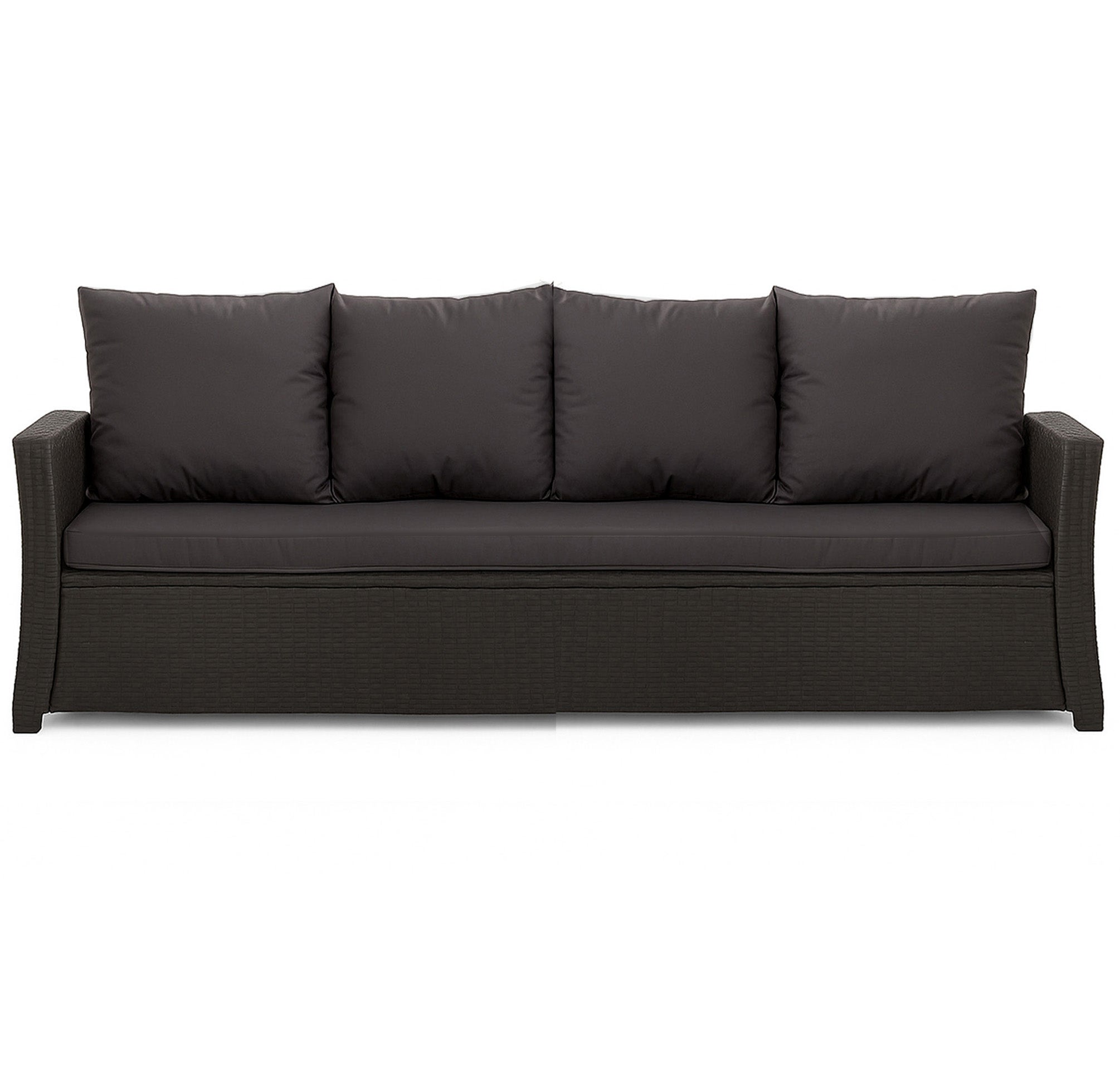 Poduszka ogrodowa na sofę rattanową 170x50x50cm poduszka na meble rattanowe czarna, poduszka na balkon taras, poduszki na meble ogrodowe