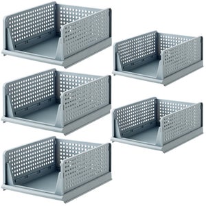 Lot De 6 Boîtes De Rangement Pliantes, Empilables, Paniers De