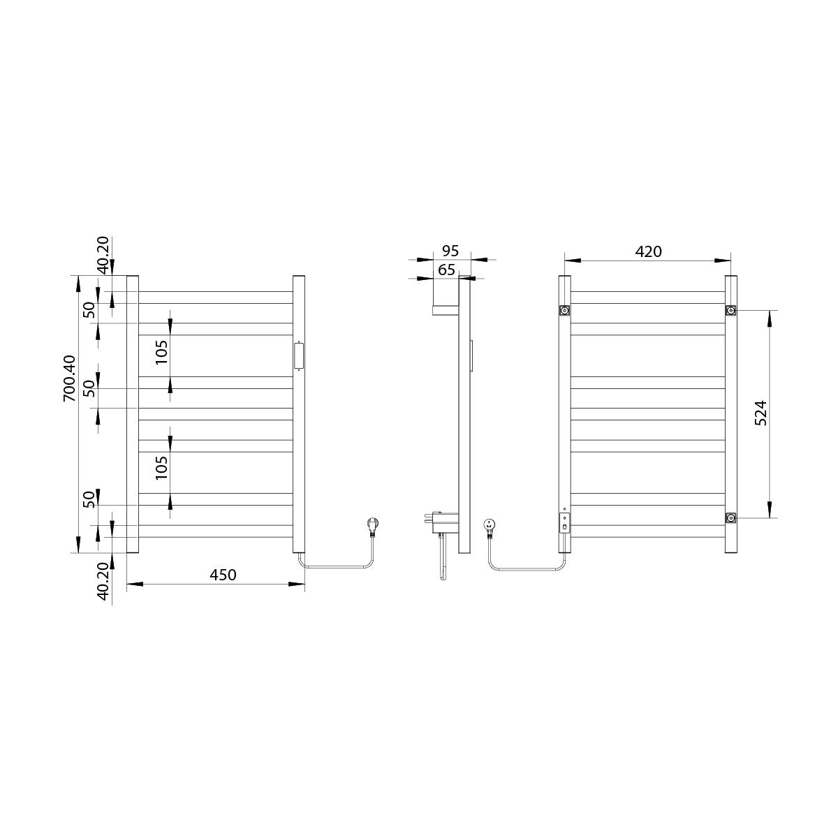 Sèche-serviettes Blanc DESICO - 3