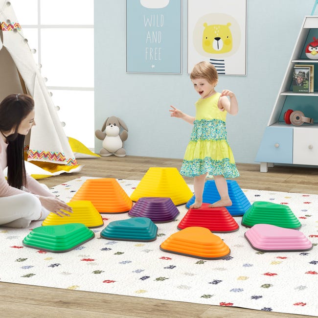 AIYAPLAY Percorso di Equilibrio per Bambini di 5 Pezzi. Antiscivolo. per Interno ed Esterno, 33 AIYAPLAY Percorso di Equilibrio per Bambini di 5 Pezzi. Antiscivolo. per Interno ed Esterno, 33