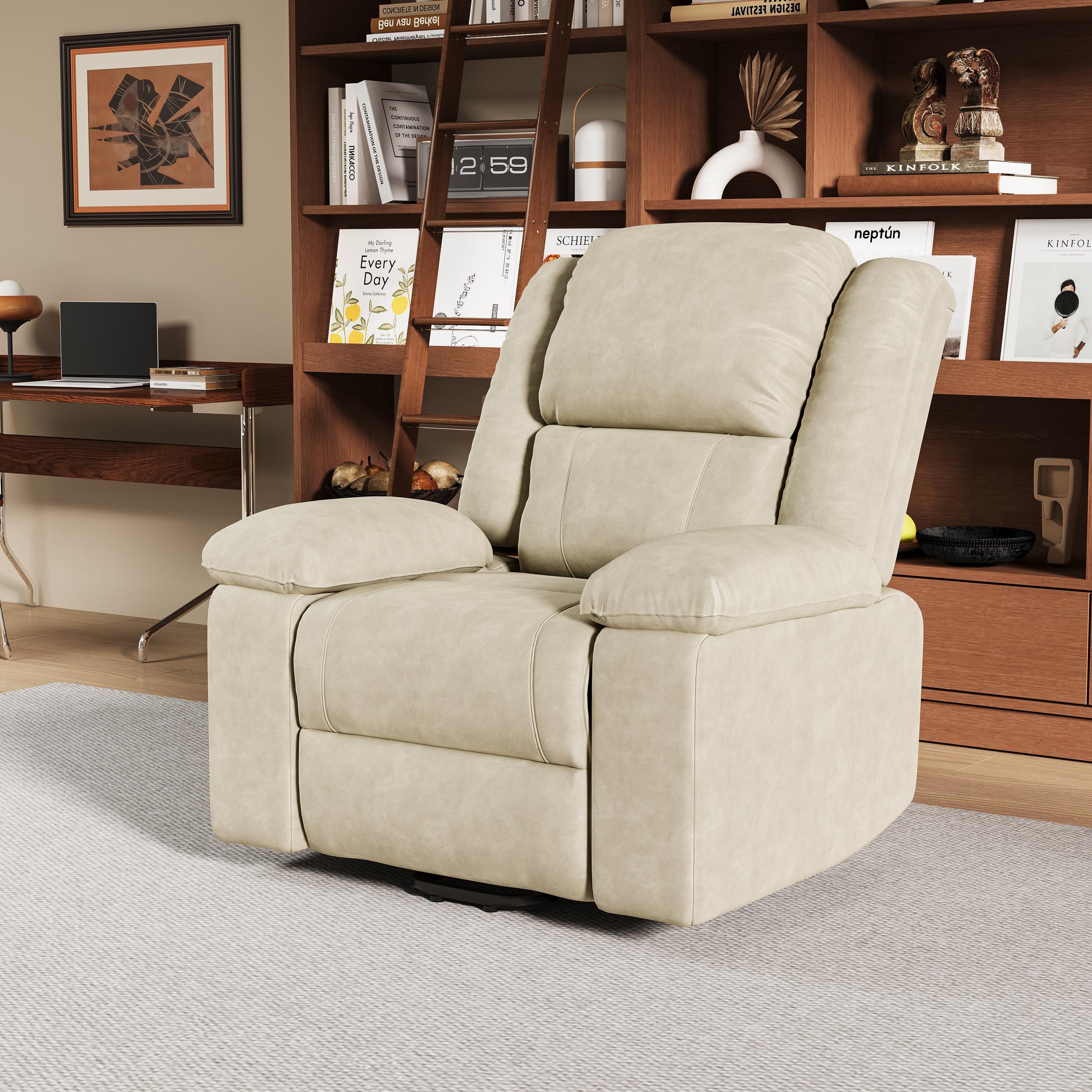 Fauteuil Électrique Releveur et Inclinable avec Fonction Massage - Chauffant 8 Points, Ports USB - Pour Seniors et Dégaine - Marron - 3