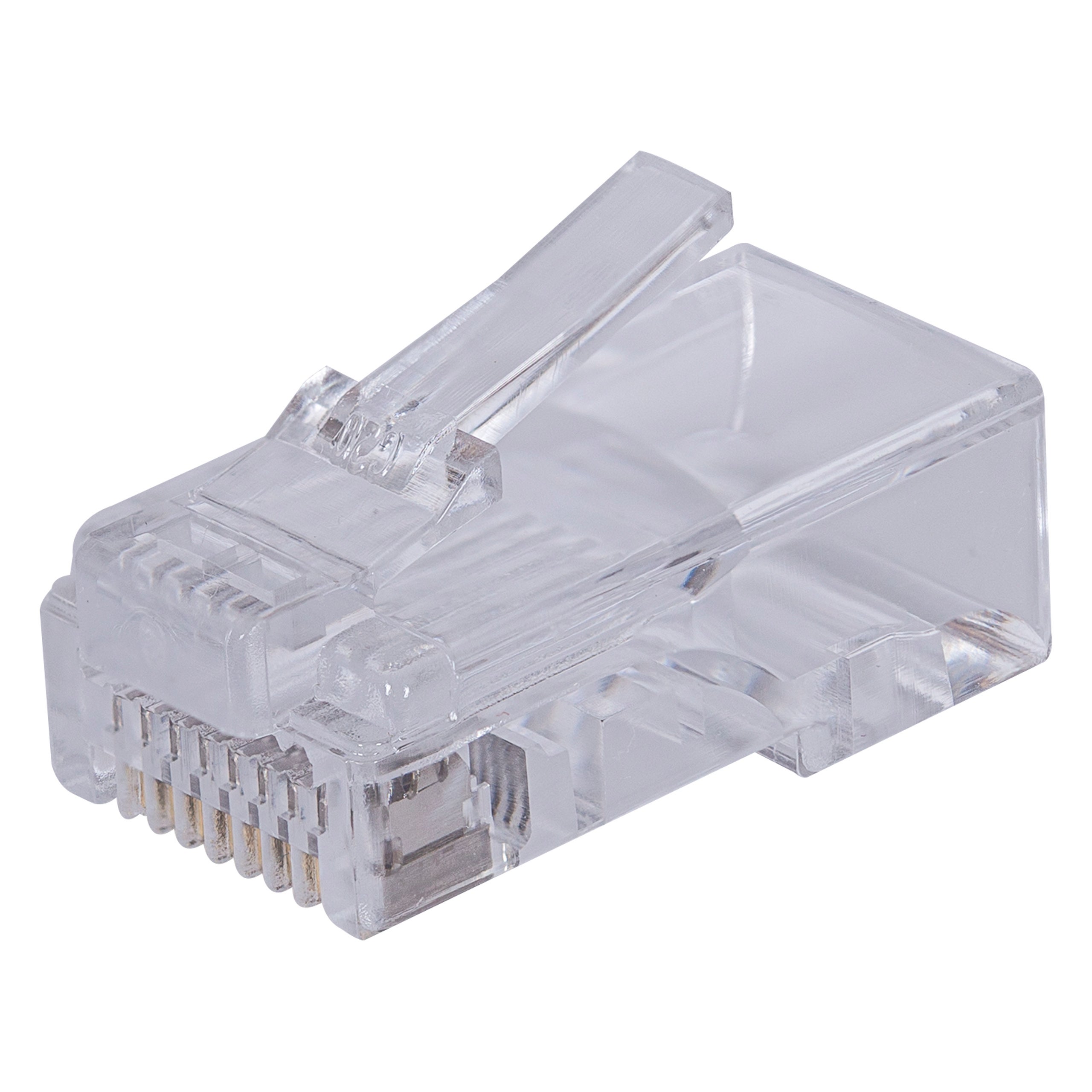 Wtyki przelotowe RJ45 8P8C kat.5e UTP uniwer. drut linka NEKU słoik 100szt