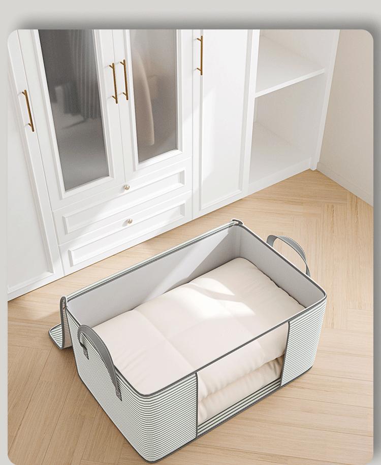 Boîte de rangement pliable, boîte de rangement pour vêtements avec couvercle, boîte de rangement pour placard avec poignée. - 5